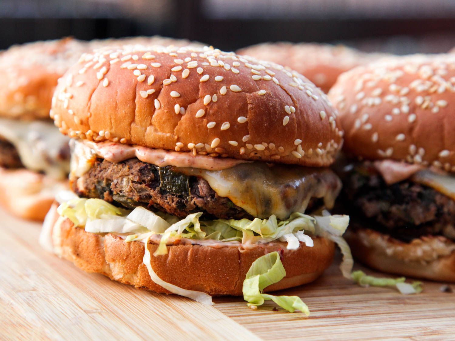 A sandwich sitting on top of a wooden table